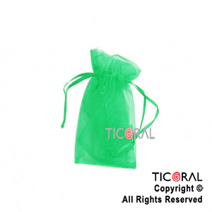 BOLSA VERDE ORGANZA 14.5X10CM HS2627-11 x 1